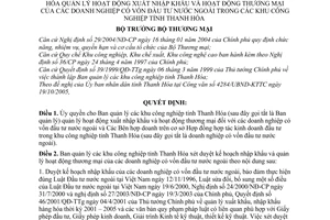 Quyết định 2667/2005/QĐ-BTM ủy quyền cho Ban quản lý KCN tỉnh Thanh Hóa quản lý hoạt động xuất nhập khẩu thương mại DN có vốn đầu tư nước ngoài