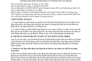 Thông tư liên tịch 18/2005/TTLT-BXD-TTCP hướng dẫn nội dung về thanh tra xây dựng