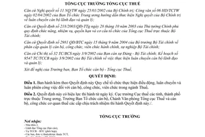 Quyết định số 1197/QĐ-TCT điều động luân chuyển cán bộ công chức ngành thuế