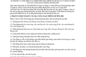 Thông tư 13/2005/TT-BGTVT quy định quản lý bảo vệ kết cấu hạ tầng giao thông đường bộ hướng dẫn Nghị định 186/2004/NĐ-CP