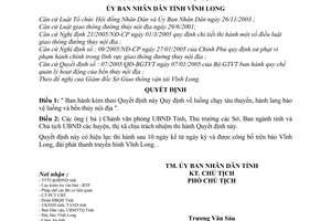Quyết định 2613/2005/QĐ-UBND luồng chạy tàu thuyền, hành lang bảo vệ