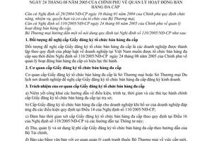 Thông tư 19/2005/TT-BTM quản lý hoạt động bán hàng đa cấp hướng dẫn Nghị định 110/2005/NĐ-CP