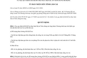 Quyết định 668/QĐ-UBND năm 2005 chế độ hỗ trợ thực hiện Dự án Tiêm chủng