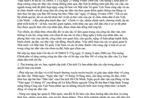 Chỉ thị 31/2005/CT-UBND tăng cường công tác dân vận Quảng Ngãi