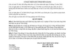 Quyết định 56/2005/QĐ-UBND Xử lý vi phạm bảo vệ an toàn công trình lưới điện cao áp Tiền Giang