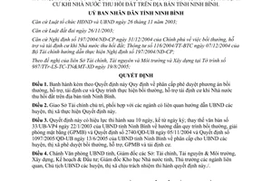 Quyết định 2477/QĐ-UBND phân cấp phê duyệt phương án bồi thường