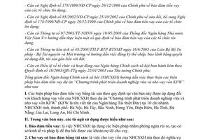 Hướng dẫn 3297/NHCS-TD thực hiện biện pháp bảo đảm tiền vay dự án