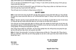 Quyết định 3836/QĐ-BCN năm 2005 Đơn giá Quy hoạch phát triển điện lực