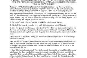 Thông báo 2786/TB-BTS ý kiến kết luận Thứ trưởng Nguyễn Việt Thắng họp Ban công tác phòng chống dịch cúm gia cầm đại dịch cúm Bộ thuỷ sản