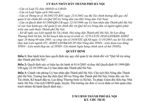 Quyết định 201/2005/QĐ-UB quy chế quản lý tài chính Quỹ hỗ trợ nông dân thành phố Hà Nội