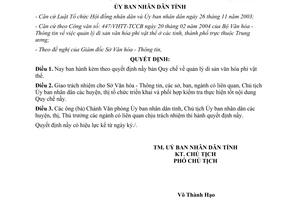 Quyết định 4151/2005/QĐ-UBND Quy chế quản lý di sản văn hóa phi vật thể Bến Tre