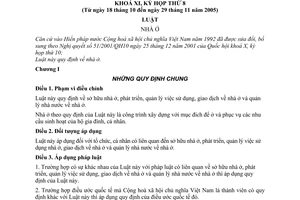 Luật nhà ở 2005 56/2005/QH11