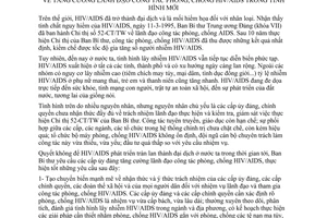 Chỉ thị 54/2005/CT-TW tăng cường lãnh đạo công tác phòng chống HIV/AIDS  trong tình hình mới
