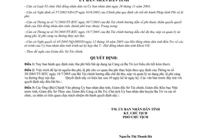 Quyết định 4177/2005/QĐ-UBND mức thu phí bến bãi Cảng cá Ba Tri Bến Tre