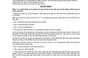 Quyết định 85/2005/QĐ-BTC  in, phát hành sử dụng chứng từ thu tiền  lệ phí