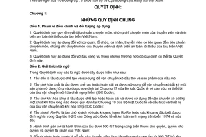 Quyết định 66/2005/QĐ-BGTVT tiêu chuẩn chứng chỉ chuyên môn của thuyền viên định biên an toàn tối thiểu của tầu biển Việt Nam