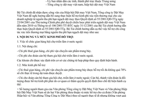 Công văn 15948/BTC-TCDN sử dụng nguồn thu phí hạn ngạch dệt may