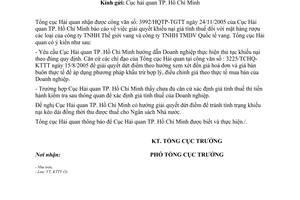 Công văn 5340/TCHQ-KTTT giải quyết khiếu nại giá tính thuế mặt hàng rượu các loại của công ty TNHH Thế giới vang và công ty TNHH TMDV Quốc tế vang