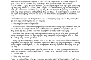 Công văn 2646/BXD-XL cấp chứng chỉ hành nghề hoạt động xây dựng