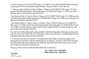 Công văn 4699/TCT-DNNN thuế giá trị gia tăng của sản phẩm quặng êmênhít