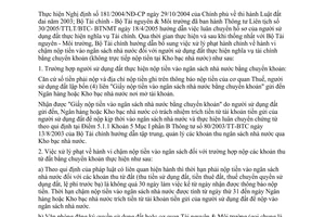 Công văn 17103/BTC-TCT  hướng dẫn xử lý vi phạm chậm nộp bằng chuyển khoản