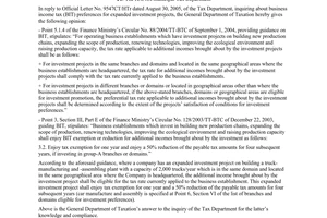 Official Dispatch No. 4960/TCT-PCCS on investment preferences