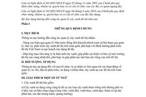 Circular 20/2005/TT-BXD on guidelines for urban forestry