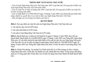 Quyết định 1746/QĐ-NHNN điều chỉnh lãi suất chiết khấu tái cấp vốn cơ bản