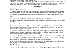 Quyết định 207/2005/QĐ-UBND tổ chức thực hiện Quyết định 39/2005/QĐ-TTg