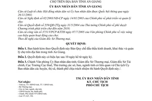 Quyết định 3223/2005/QĐ-UBND Quy chế đấu thầu kinh doanh, khai thác quản lý chợ địa bàn tỉnh An Giang