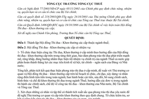 Quyết định số 1443/QĐ-TCT kiện toàn Hội đồng Thi đua Khen thưởng