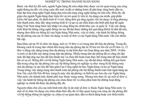 Chỉ thị 07/2005/CT-NHNN tăng cường công tác dự phòng hệ thống thông tin nghiệp vụ ngành Ngân hàng