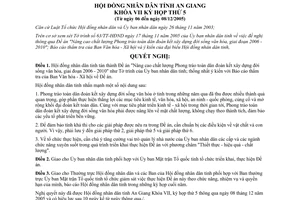 Nghị quyết 17/2005/NQ-HĐND toàn dân đoàn kết xây dựng đời sống văn hóa 2006-2010 An Giang