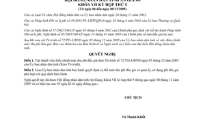 Nghị quyết 12/2005/NQ-HĐND điều chỉnh mức thu phí đấu giá An Giang