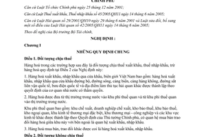 Nghị định 149/2005/NĐ-CP hướng dẫn Luật Thuế xuất khẩu, thuế nhập khẩu