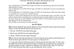 Quyết định 92/2005/QĐ-BTC mức chế độ thu, nộp, quản lý sử dụng lệ phí cấp giấy đăng ký tổ chức bán hàng đa cấp