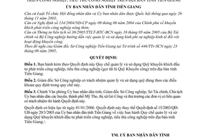 Quyết định 60/2005/QĐ-UBND Quy chế quản lý sử dụng quỹ khuyến khích đầu tư phát triển tiểu thủ công nghiệp địa bàn tỉnh Tiền Giang