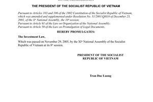 Order No. 32/2005/L-CTN of December 12, 2005 on the promulgation