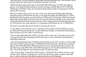 Chỉ thị 26/2005/CT-UBND vận hành hệ thống thông tin điện tử trên mạng diện rộng