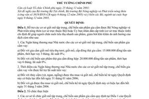 Quyết định 1318/2005/QĐ-TTg hỗ trợ giết mổ tập trung, chế biến sản phẩm gia cầm