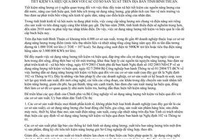 Chỉ thị 13/2005/CT-UBND thực hiện sử dụng năng lượng tiết kiệm hiệu quả Bình Thuận