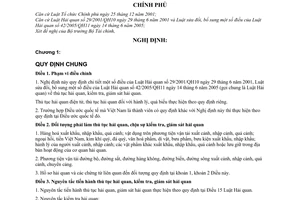 Nghị định 154/2005/NĐ-CP thủ tục hải quan, kiểm tra, giám sát hải quan hướng dẫn Luật Hải quan