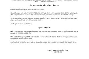 Quyết định 799/2005/QĐ-UBND chức năng nhiệm vụ quyền hạn Sở tài chính Lào Cai