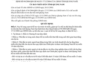 Quyết định 87/2005/QĐ-UBND ưu đãi khuyến khích đầu tư Quảng Nam