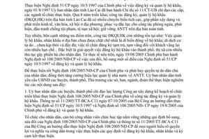 Chỉ thị 25/2005/CT-UBND thực hiện Nghị định 108/2005/NĐ-CP đăng ký và quản lý hộ khẩu Lào Cai