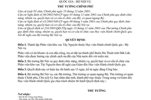 Quyết định 335/2005/QĐ-TTg thành lập Phân viện khu vực Tây Nguyên thuộc Học viện Hành chính Quốc gia - Bộ Nội vụ