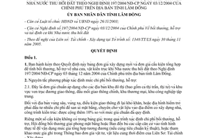 Quyết định 237/2005/QĐ-UBND đơn giá xây dựng mới bồi thường công trình xây dựng trên đất Lâm Đồng
