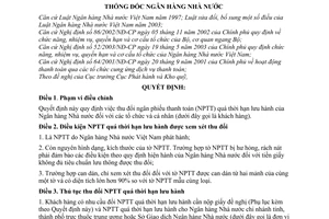 Quyết định 1839/2005/QĐ-NHNN thu đổi ngân phiếu thanh toán quá thời hạn lưu hành