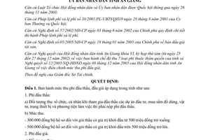 Quyết định 3380/2005/QĐ-UBND mức thu phí đấu thầu, đấu giá