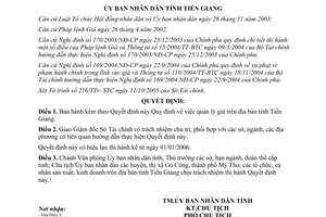 Quyết định 61/2005/QĐ-UBND Quy định quản lý giá Tiền Giang